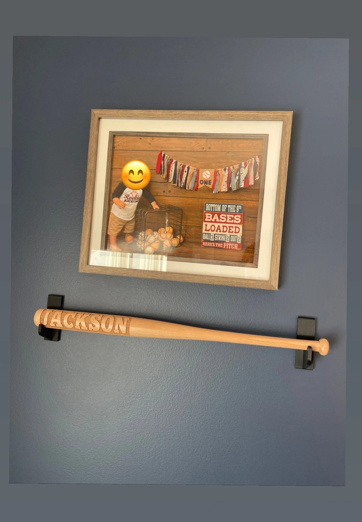 Baseball Mini-Bat Wall Display Mount