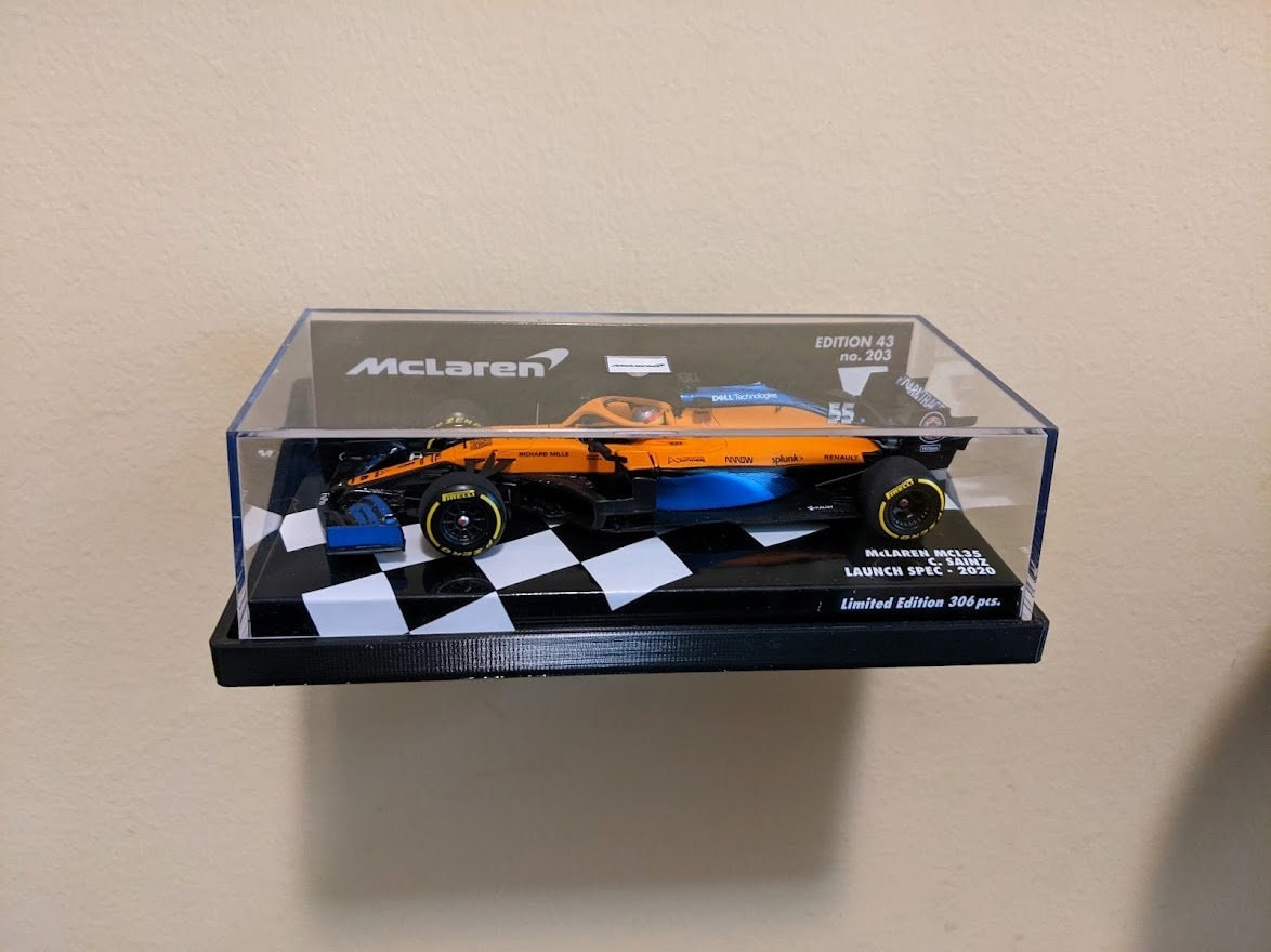 1:43 Formula 1 Diecast Car Wall Mount Display Shelf