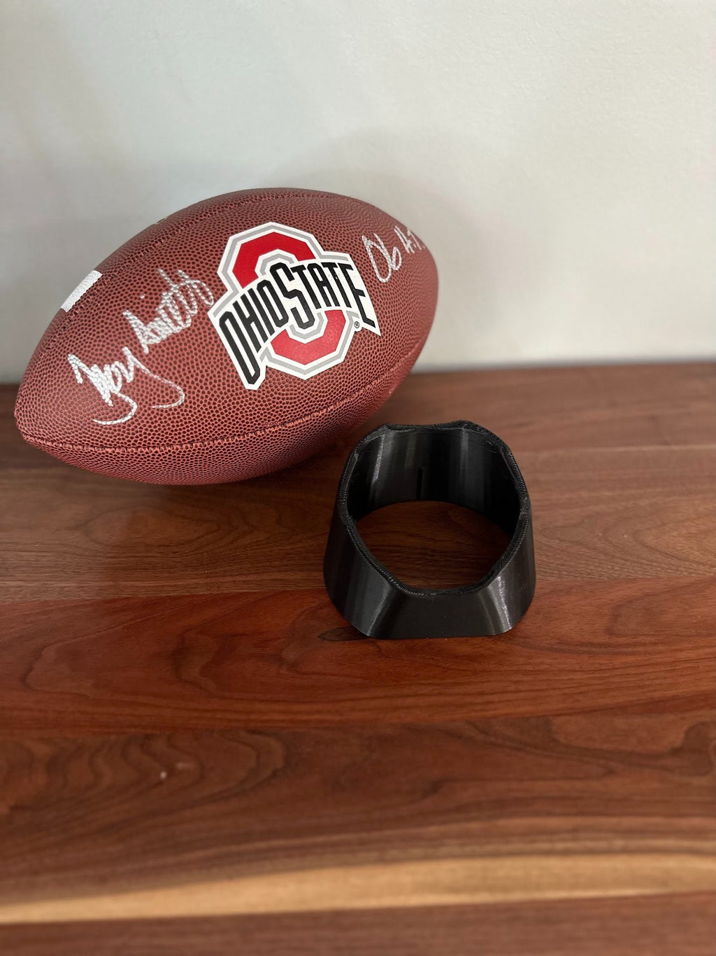 NFL Football Holder, Sports Memorabilia Showcase, Gift for Fans, Shelf Decor, Unique Collector Stand