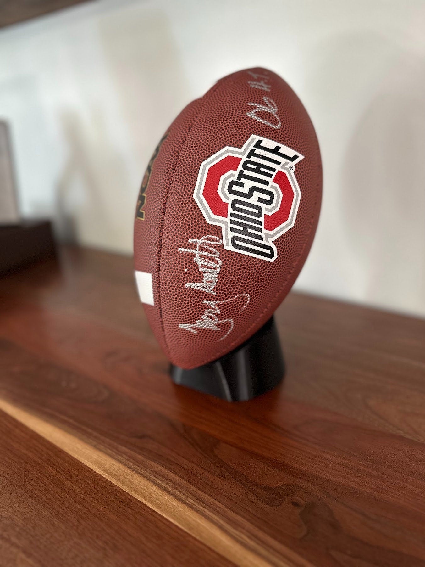 NFL Football Holder, Sports Memorabilia Showcase, Gift for Fans, Shelf Decor, Unique Collector Stand