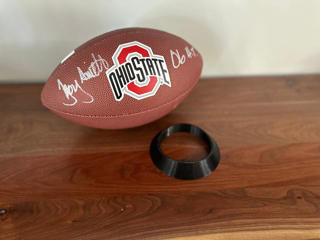 NFL Football Holder, Sports Memorabilia Showcase, Gift for Fans, Shelf Decor, Unique Collector Stand