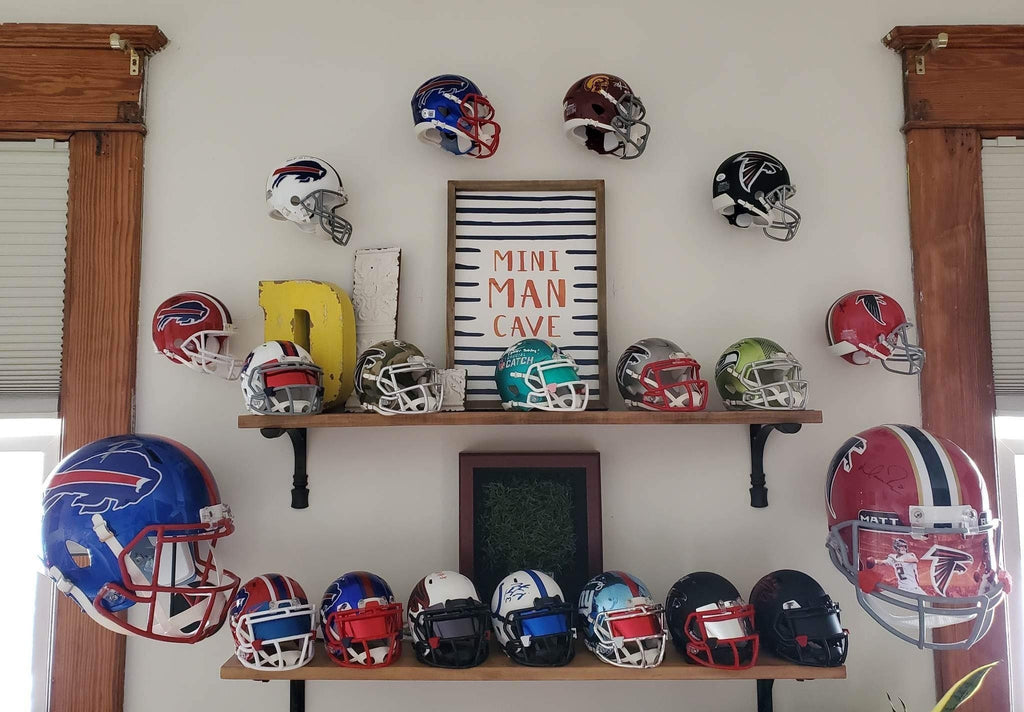 Invisible Floating Football Mini Helmet Wall Display Mount