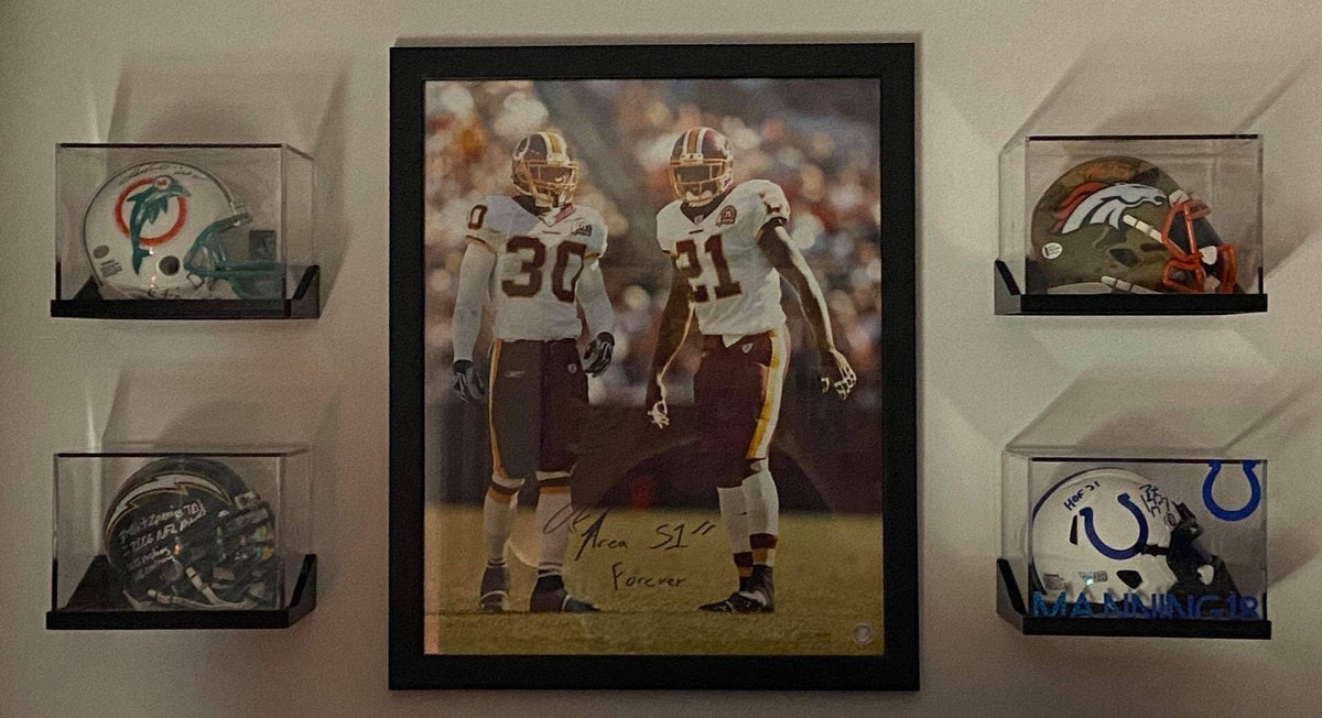 Mini Helmet UV Wall Display Holder for Sports Memorabilia (Case Excluded)