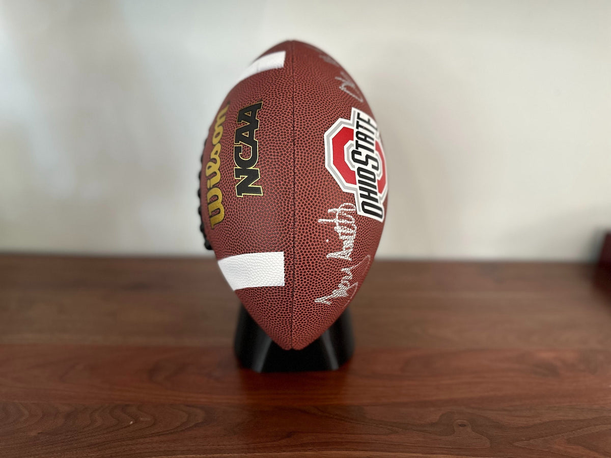 NFL Football Holder, Sports Memorabilia Showcase, Gift for Fans, Shelf Decor, Unique Collector Stand