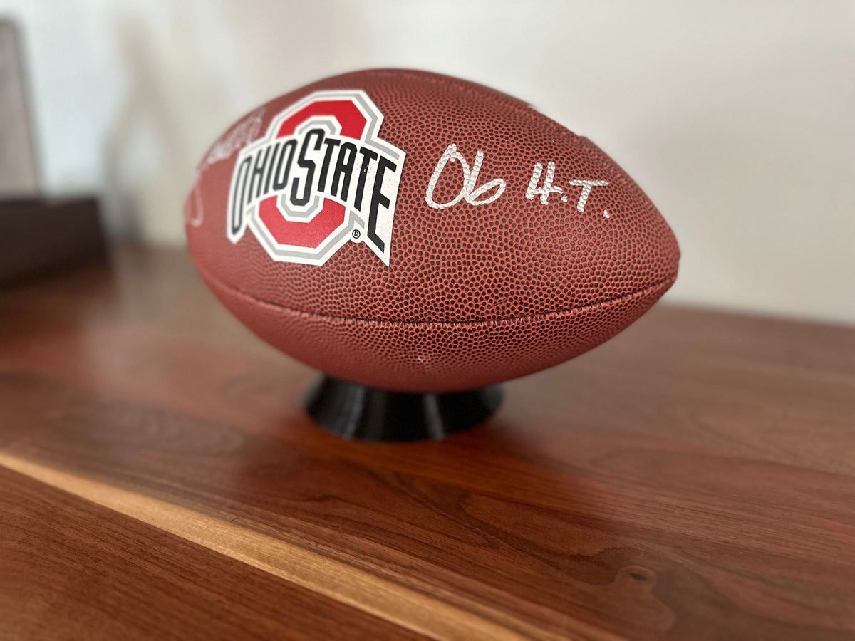 NFL Football Holder, Sports Memorabilia Showcase, Gift for Fans, Shelf Decor, Unique Collector Stand