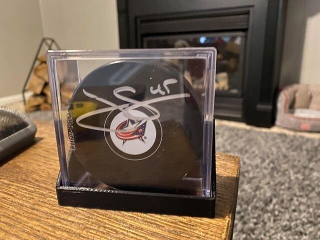 Hockey Puck in Case Wall Display Holder for Sports Memorabilia Enthusiasts (CASE NOT INCLUDED)
