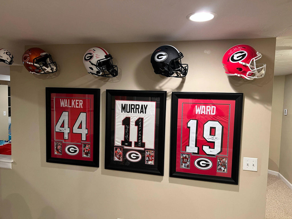 Full Size Floating NFL Replica Football Helmet Wall Mount Display Holder