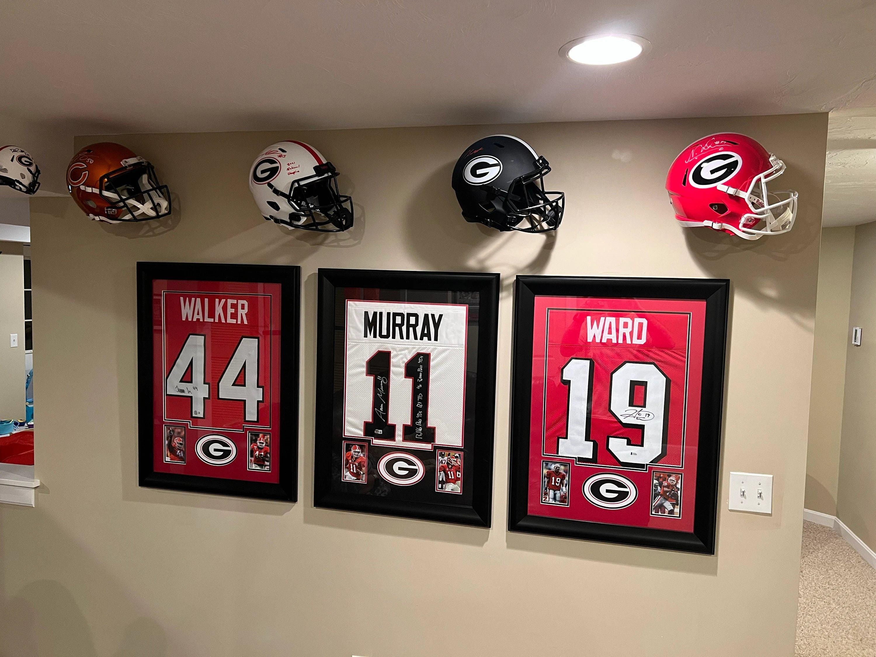 Full Size Floating NFL Replica Football Helmet Wall Mount Display Holder