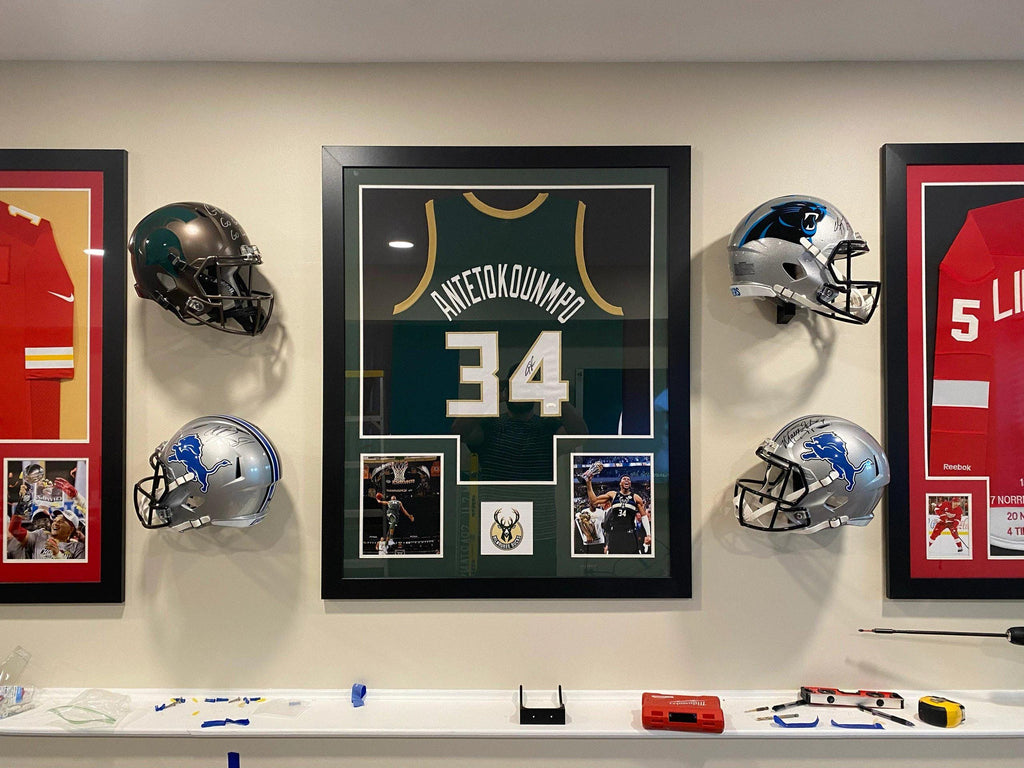 Full Size Floating NFL Replica Football Helmet Wall Mount Display Holder