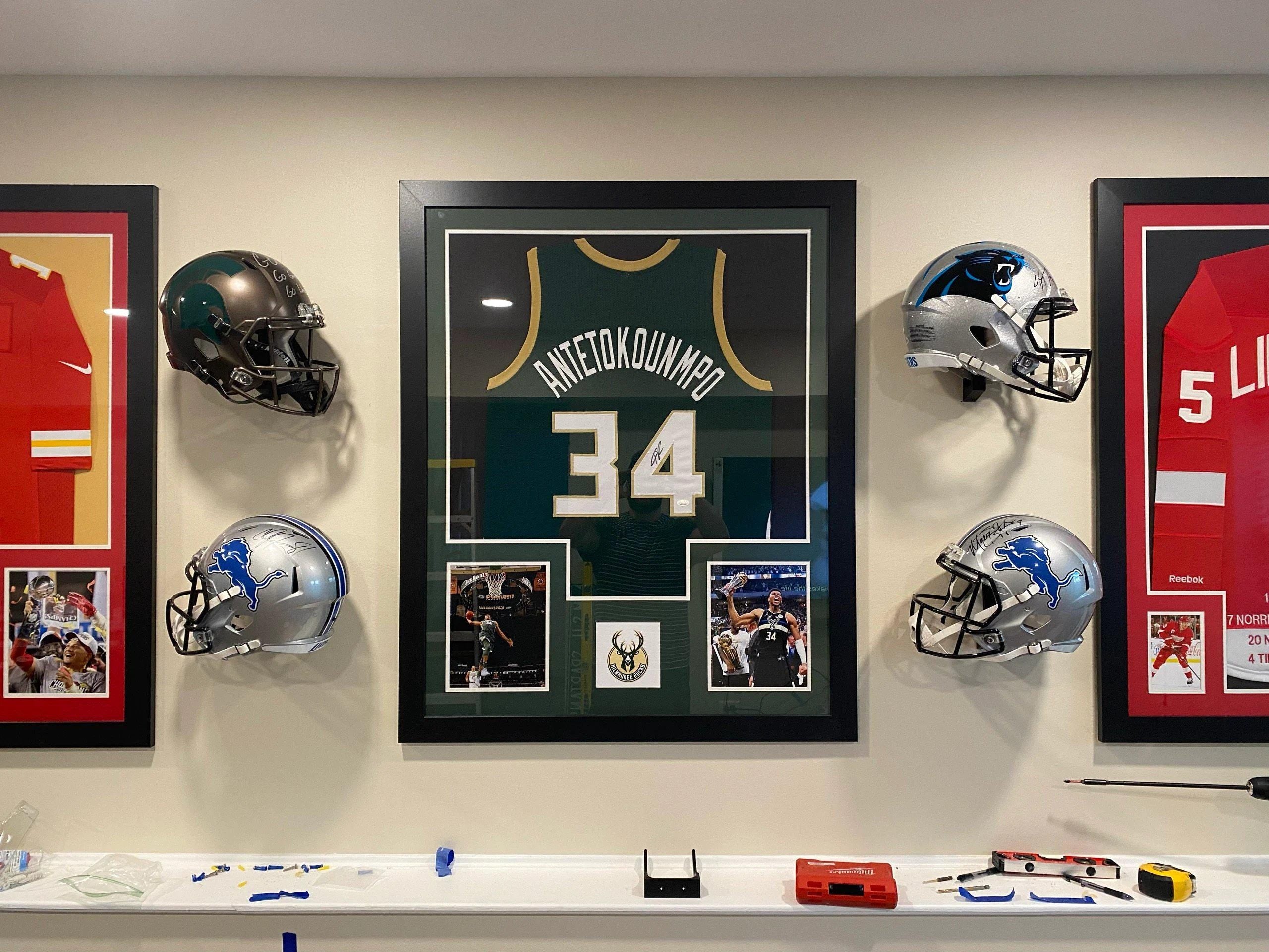 Full Size Floating NFL Replica Football Helmet Wall Mount Display Holder