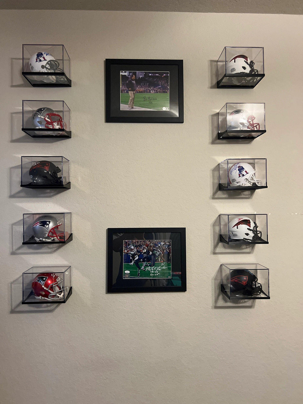 Mini Helmet UV Wall Display Holder for Sports Memorabilia (Case Excluded)