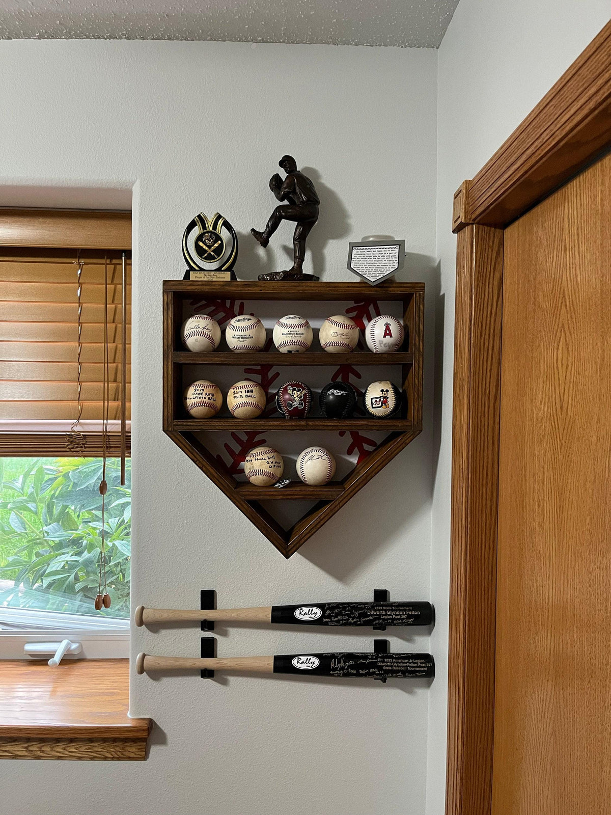 Baseball Mini-Bat Wall Display Mount