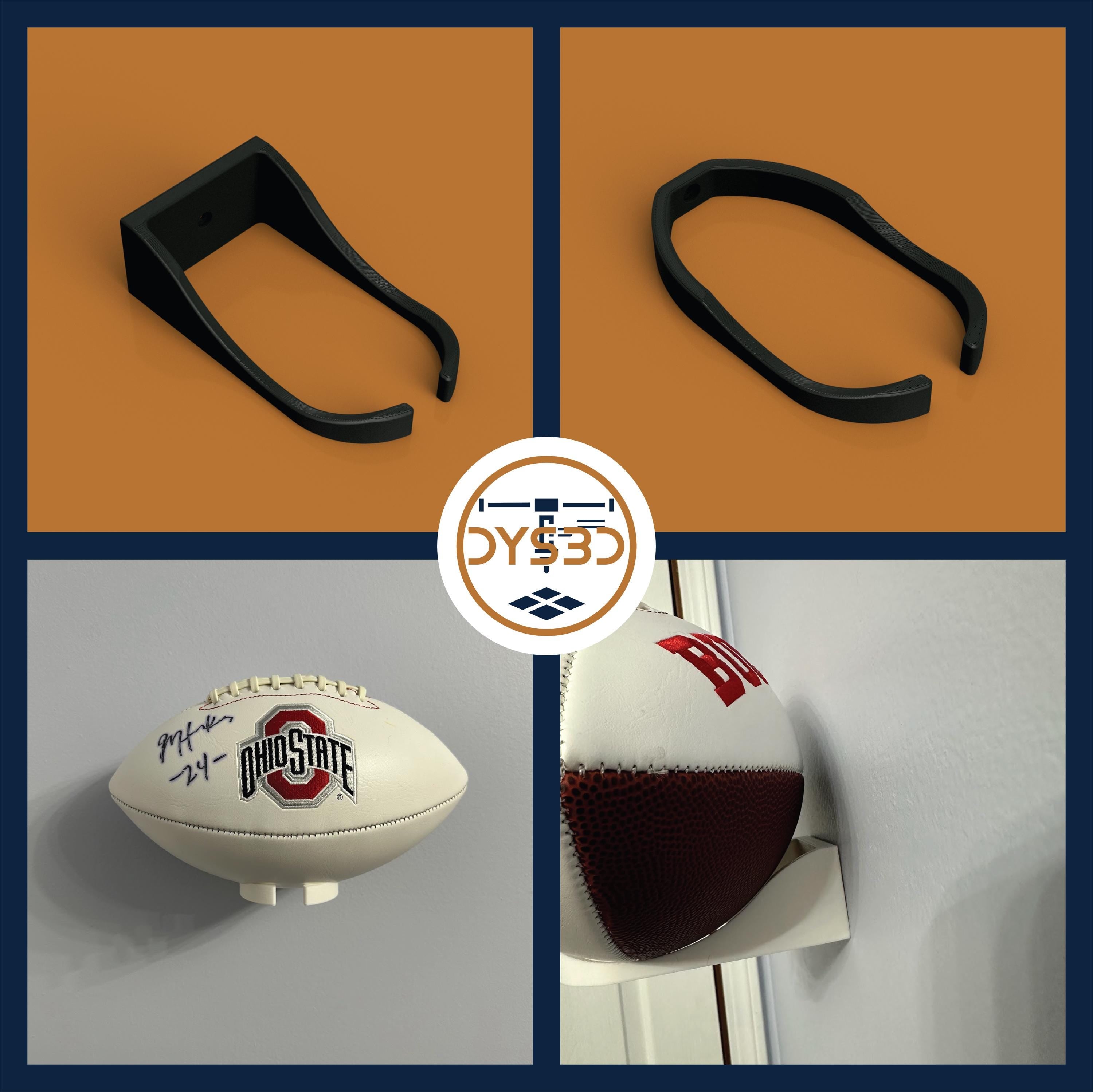 NFL Football Memorabilia Wall Mount Display for Sports Enthusiasts