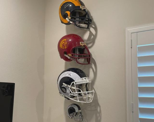 Full Size Floating Football Authentic Helmet Wall Display Holder