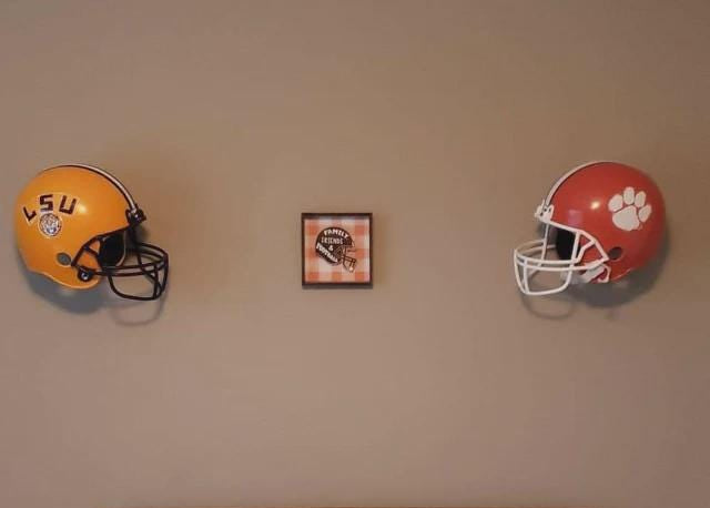 Full Size Floating Football Authentic Helmet Wall Display Holder