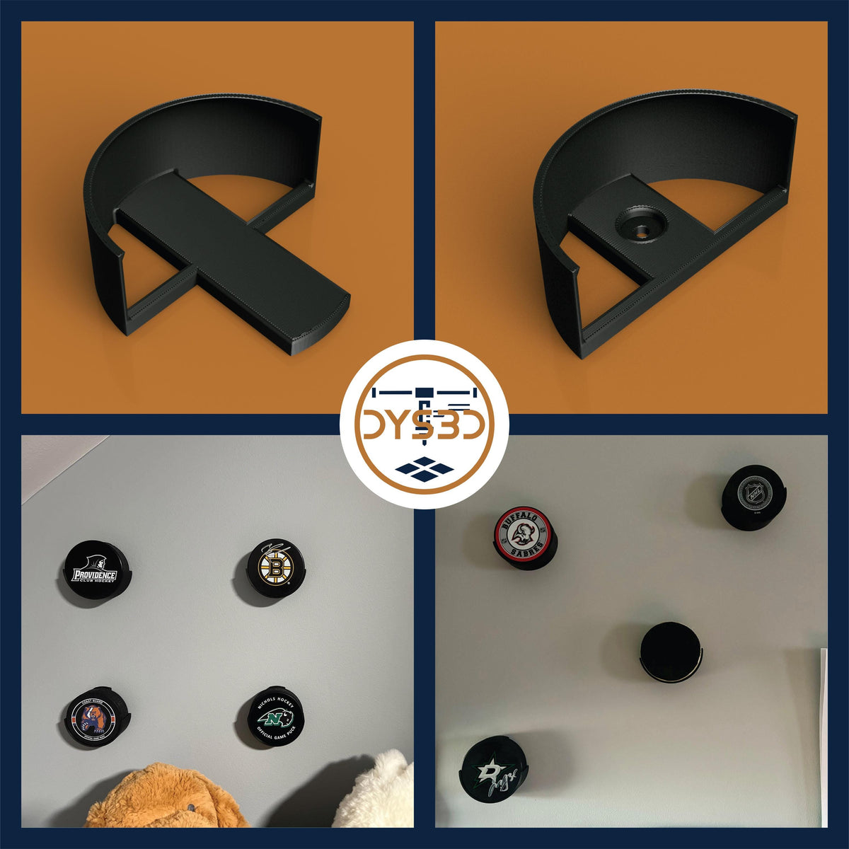 Hockey Puck Wall Display Holder