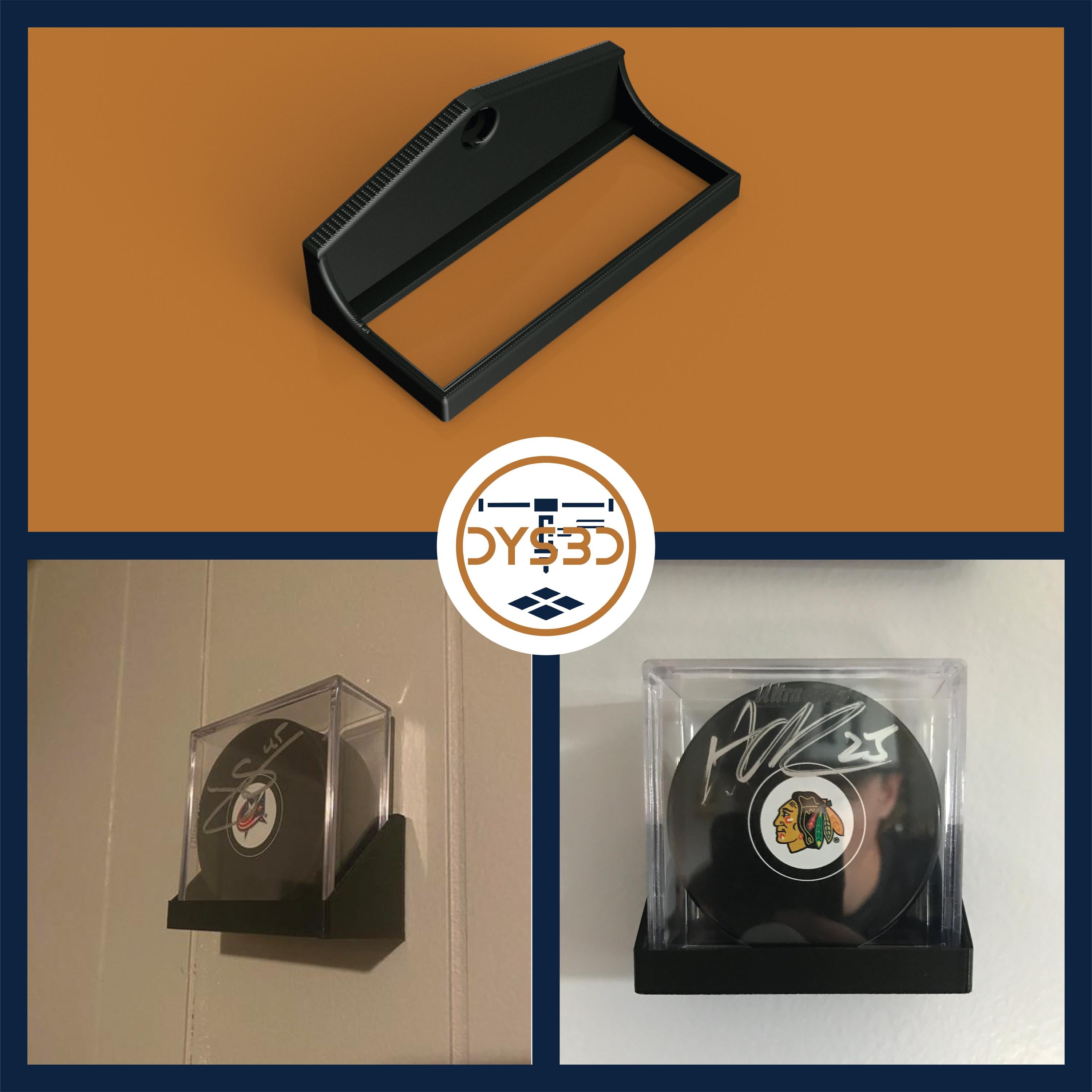 Hockey Puck in Case Wall Display Holder for Sports Memorabilia Enthusiasts (CASE NOT INCLUDED)