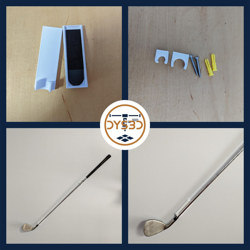 Wall Mounted Golf Club Holder for Drivers and Irons