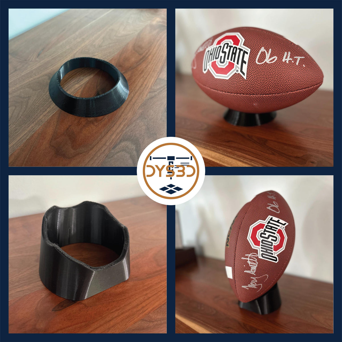 NFL Football Holder, Sports Memorabilia Showcase, Gift for Fans, Shelf Decor, Unique Collector Stand