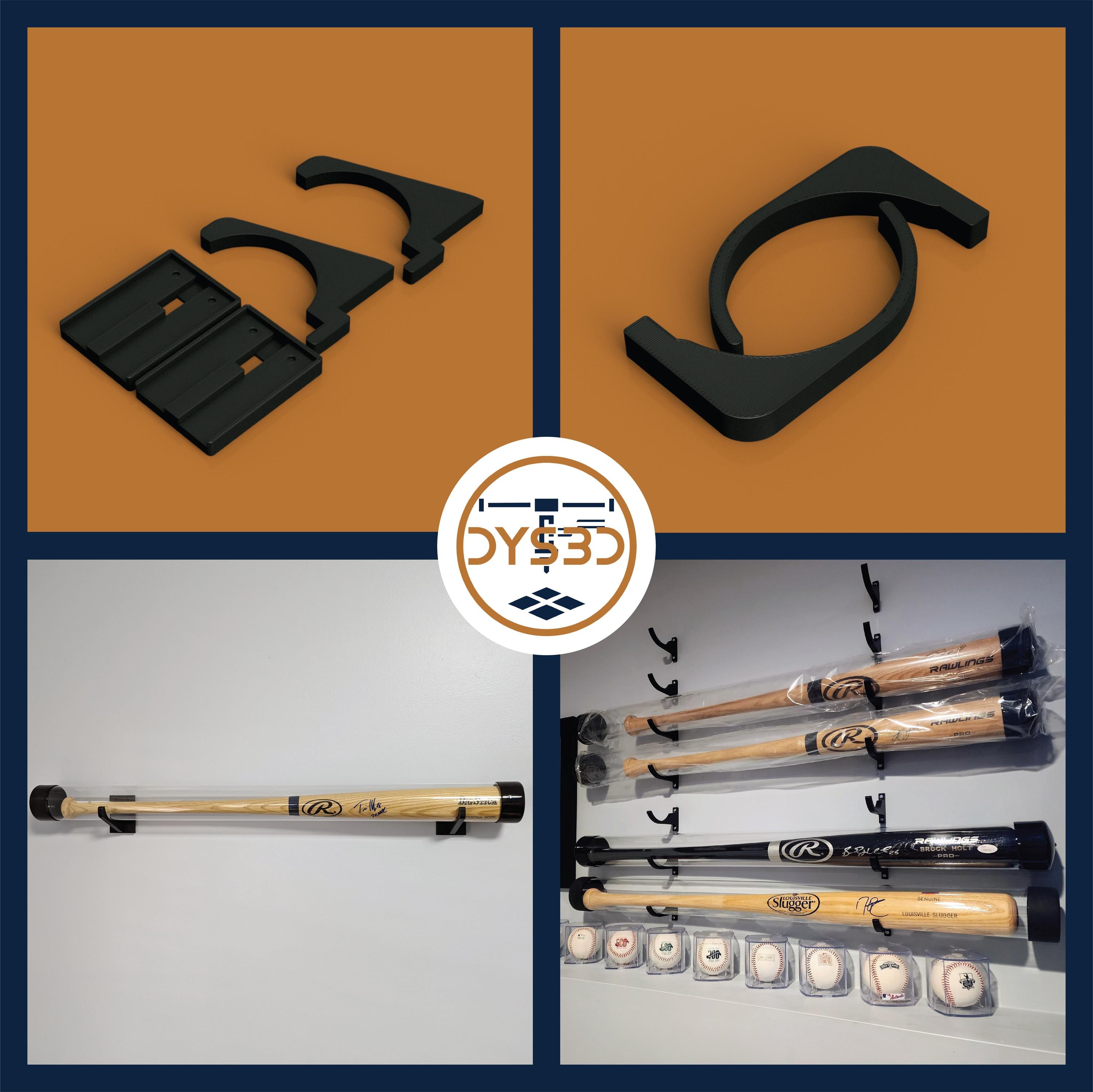Baseball Bat Tube Wall Display Mount (TUBE NOT INCLUDED)