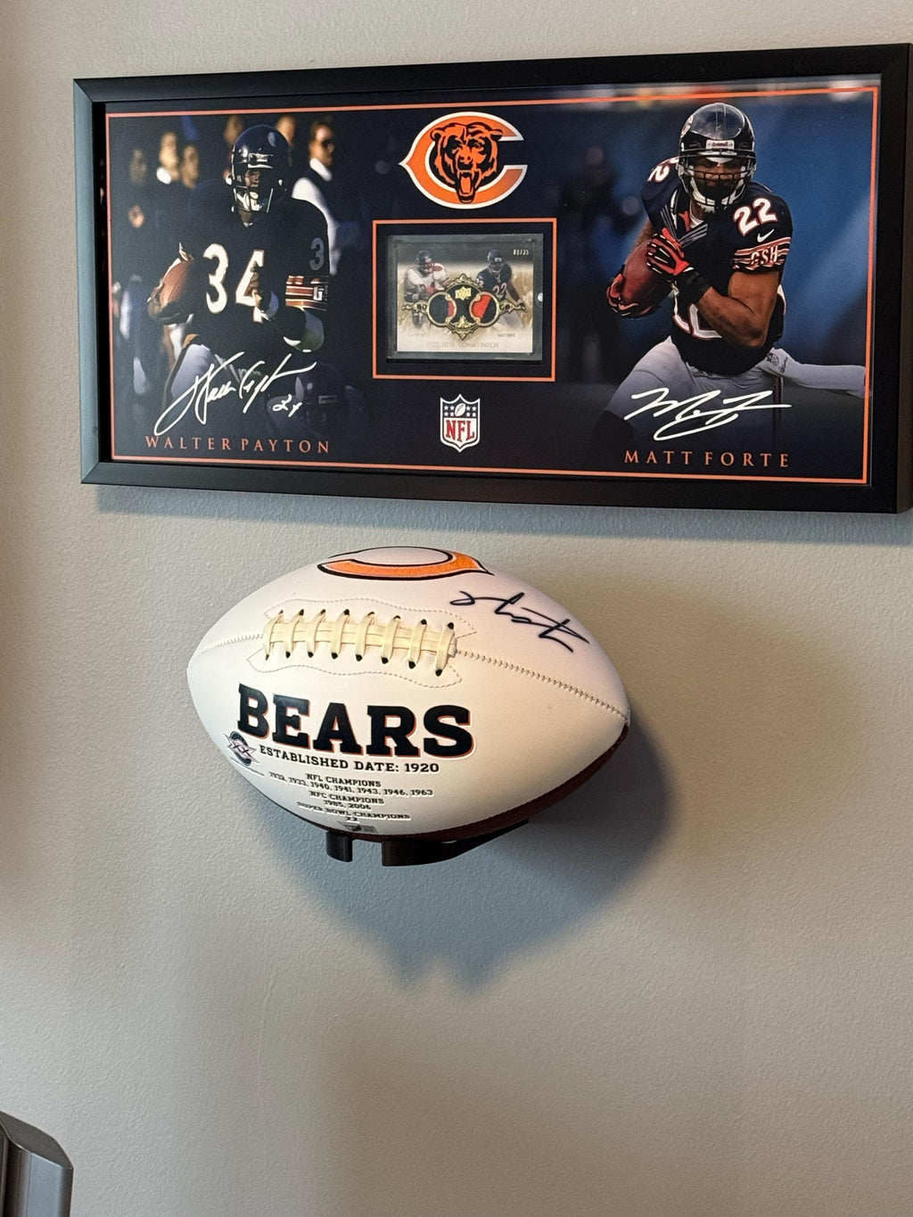 NFL Football Memorabilia Wall Mount Display for Sports Enthusiasts
