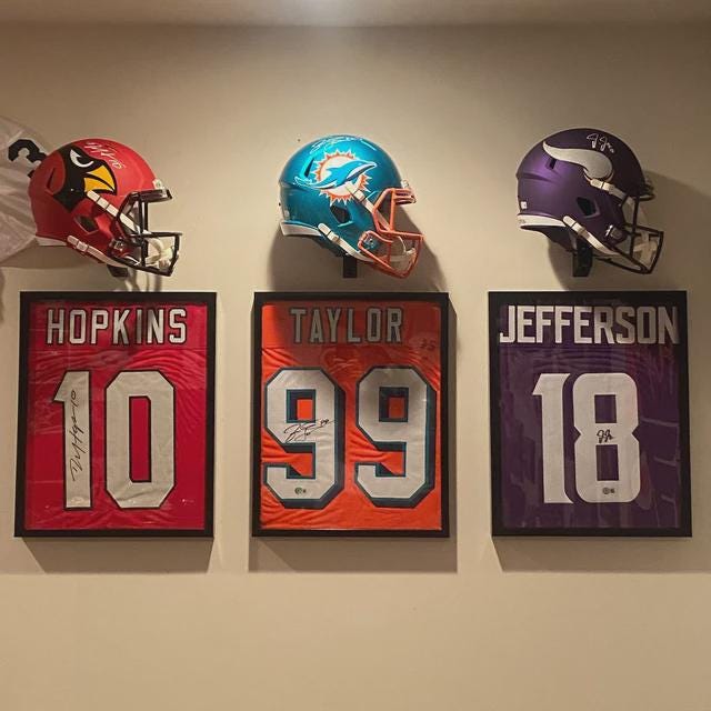 Full Size Floating Football Authentic Helmet Wall Display Holder