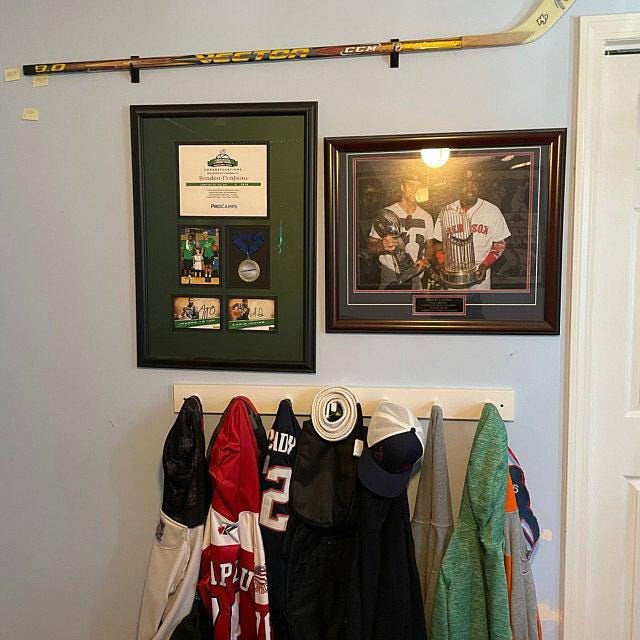 Hockey Skater Stick Wall Display Holder