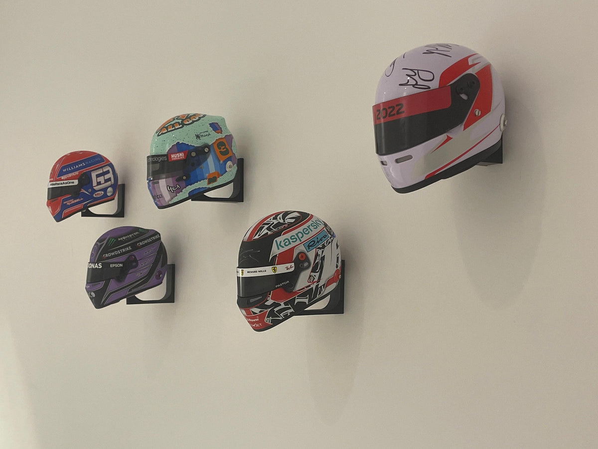 The ORIGINAL Mini Helmet Wall Display Hook for Football, Racing, Baseball, and Hockey