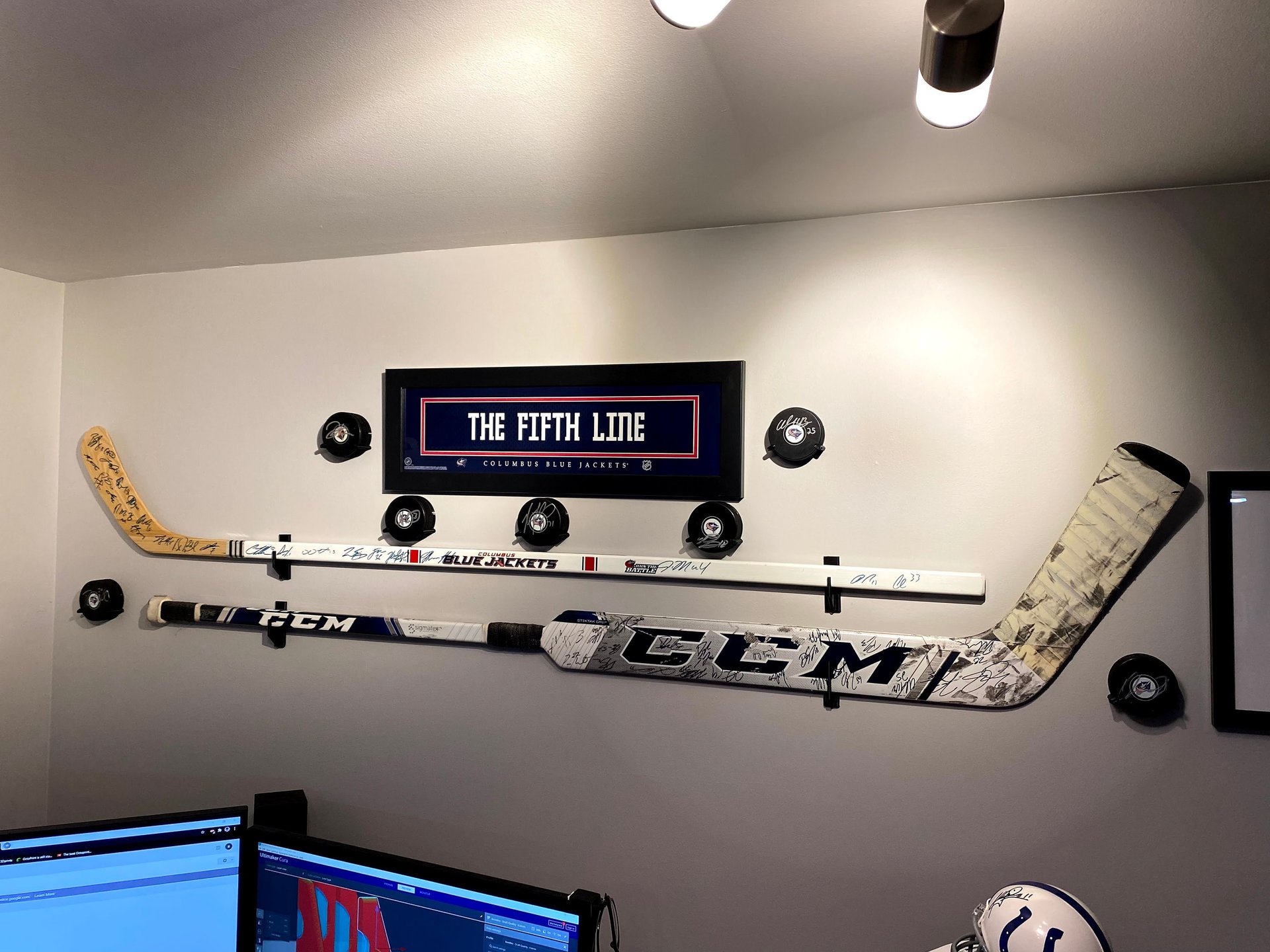 Hockey Goalie Stick Wall Display Holder