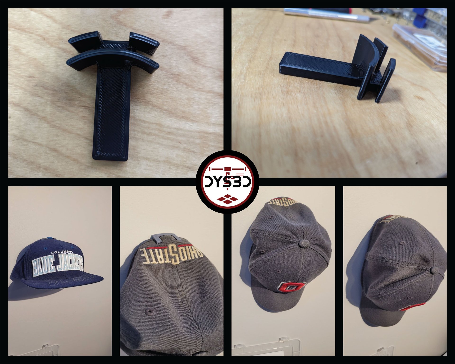 Wall Mount Display/Hook for Hats