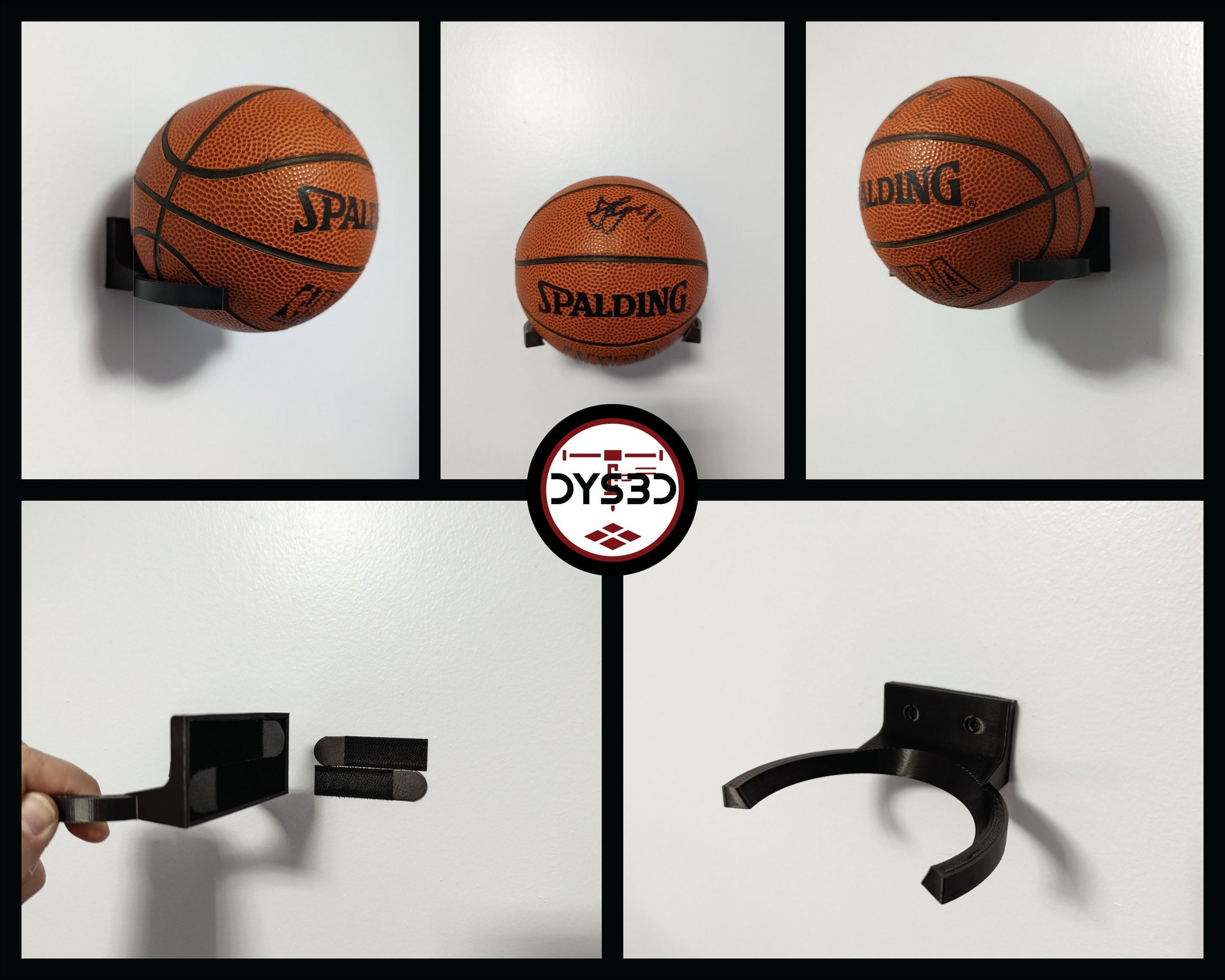 Mini-Basketball Wall Display Holder